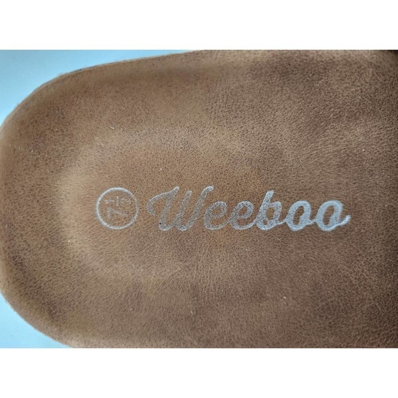 WEEBOO Leopard Suede Leather Slides Sandals Buckle Women's Size 7.5 - Picture 10 of 10